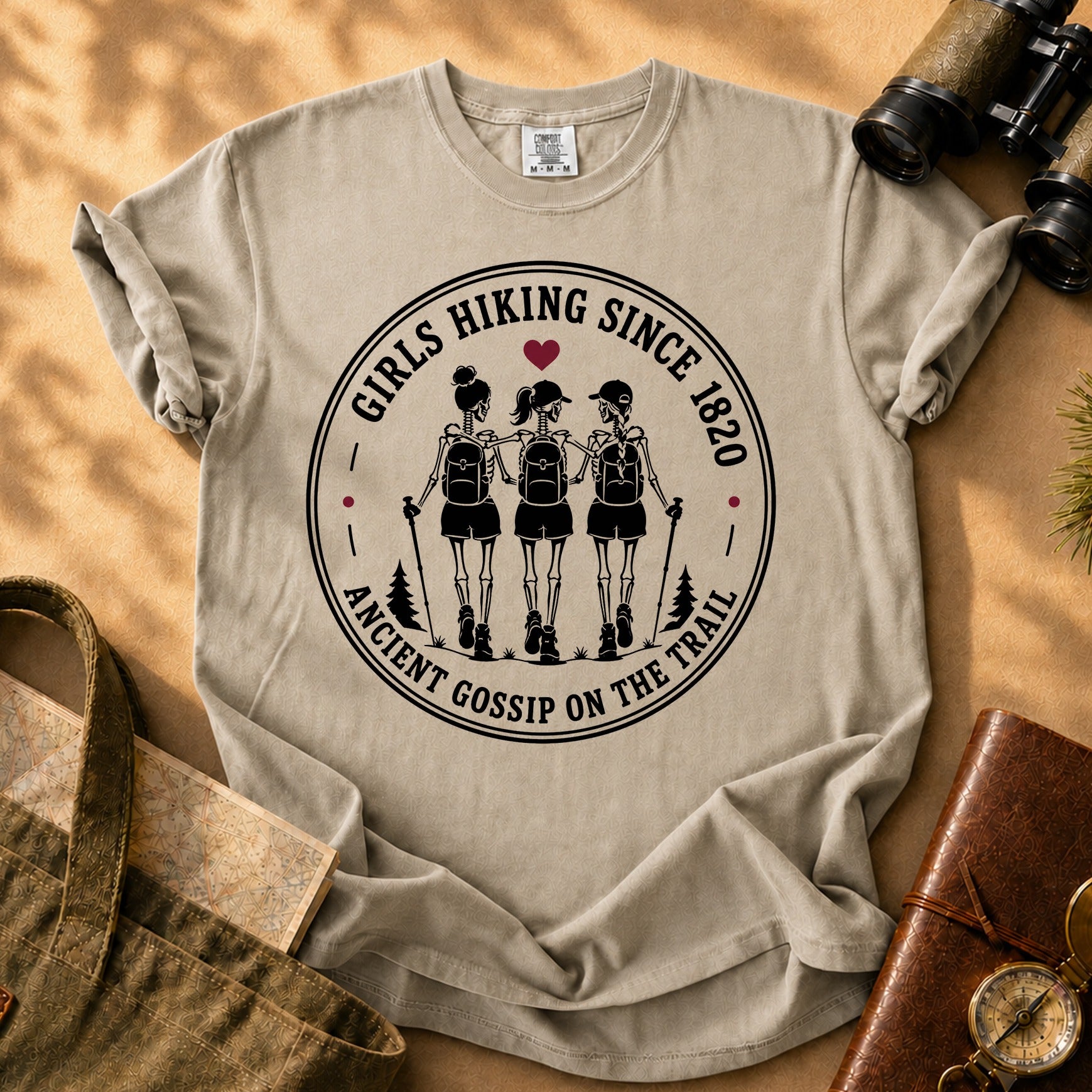 Girls Hiking Since 1820 Tee - Khaki