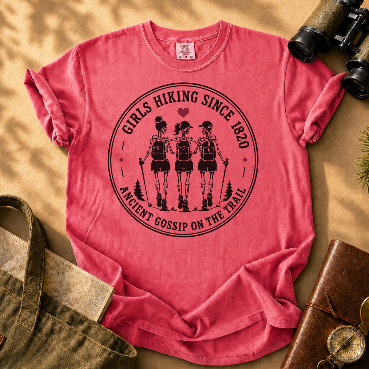 Girls Hiking Since 1820 Tee - Watermelon