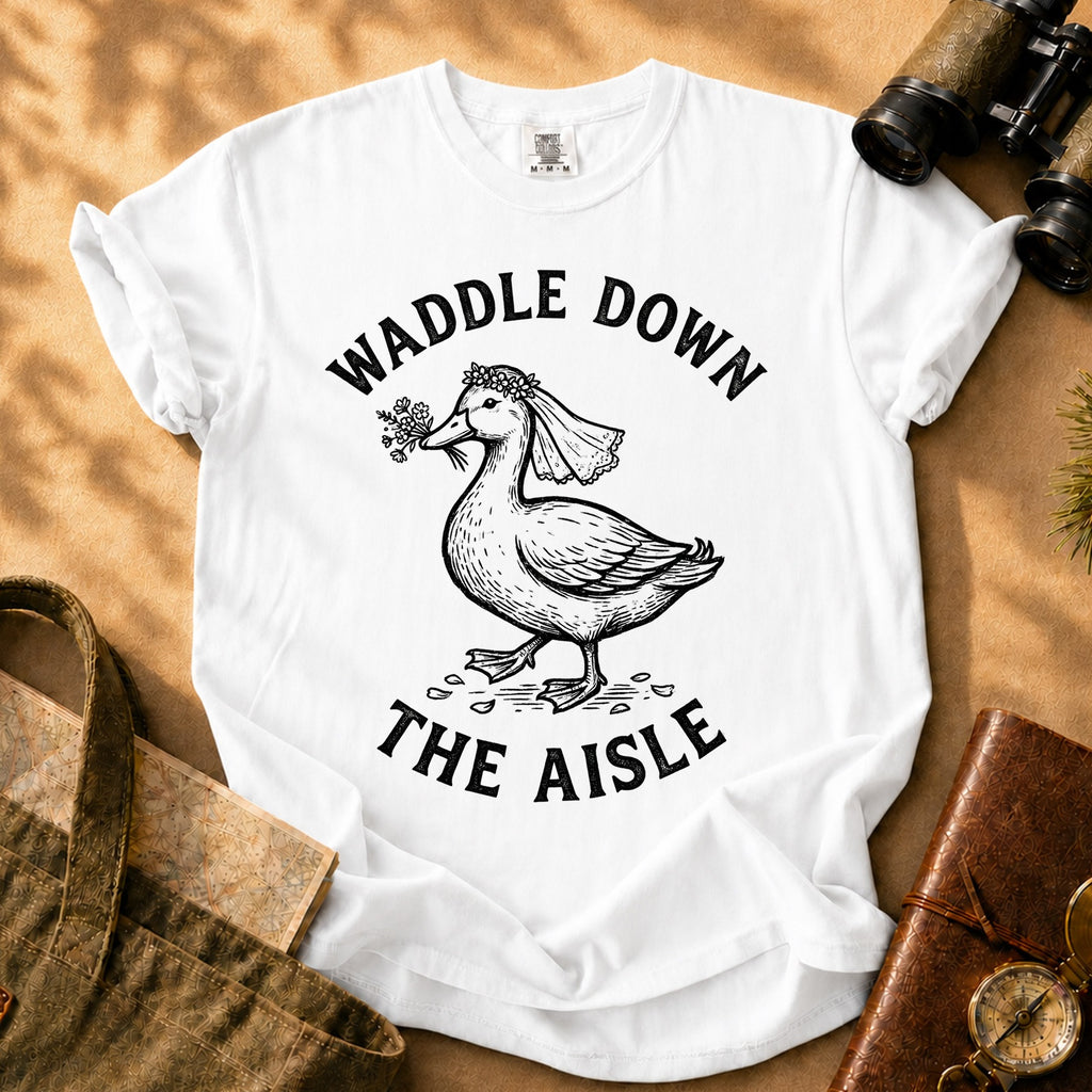 Waddle Down the Aisle Tee - White