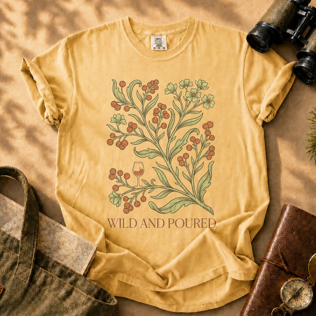 Wild and Poured Tee - Mustard