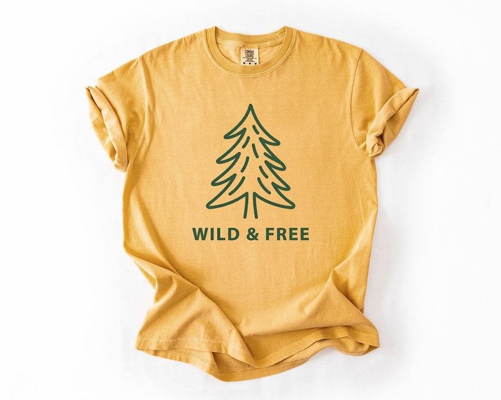 Wild & Free Tree T-Shirt - Mustard