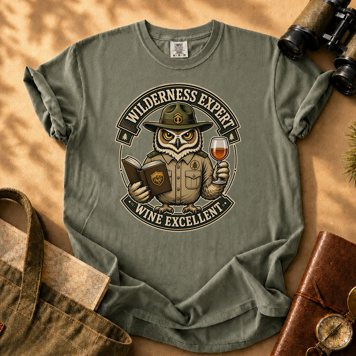 Wilderness Expert Owl Tee - Sage