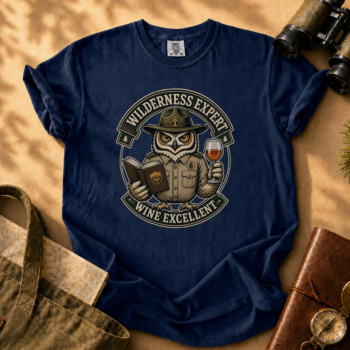 Wilderness Expert Owl Tee - True Navy