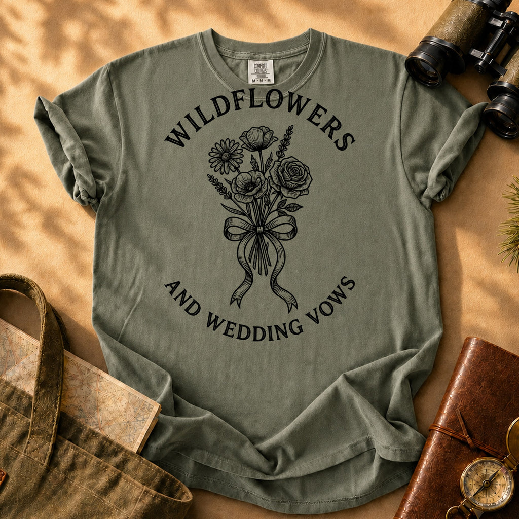 Wildflowers and Wedding Vows Tee - Sage