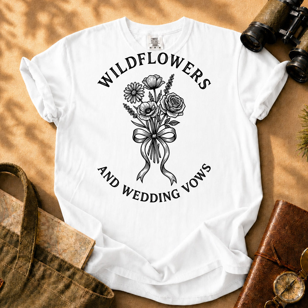 Wildflowers and Wedding Vows Tee - White