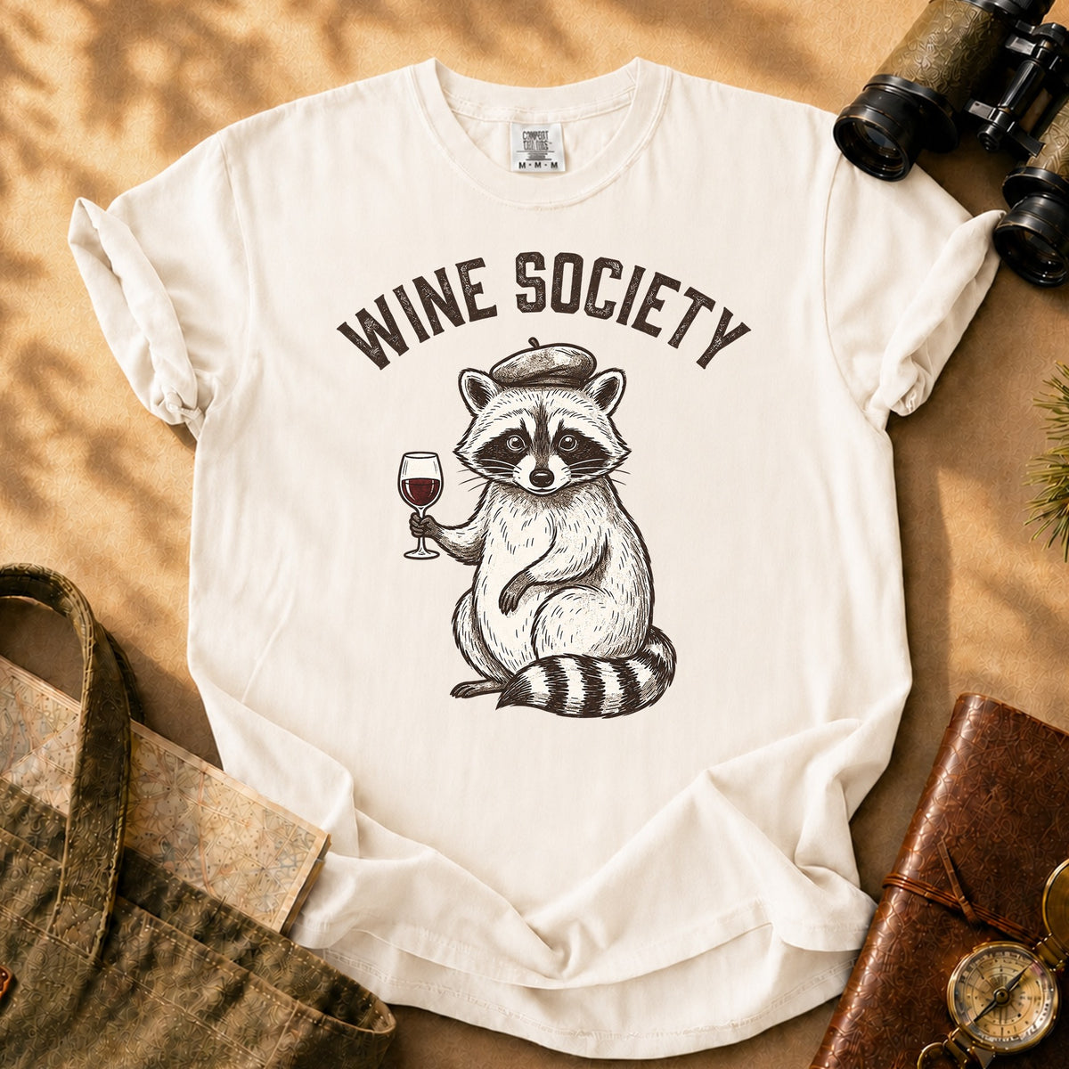 Wine Society Beret Tee - Ivory