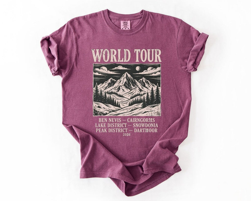 World Tour Mountain Tee - Berry