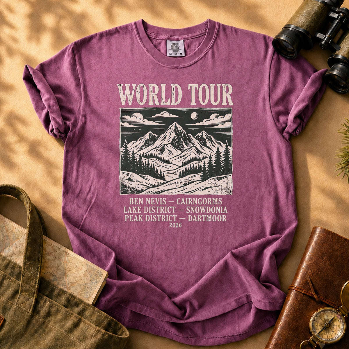 World Tour Mountain Tee - Berry