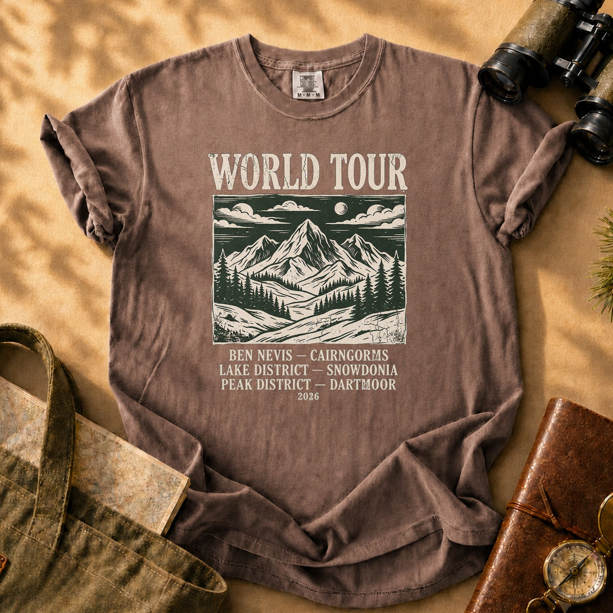 World Tour Mountain Tee - Espresso