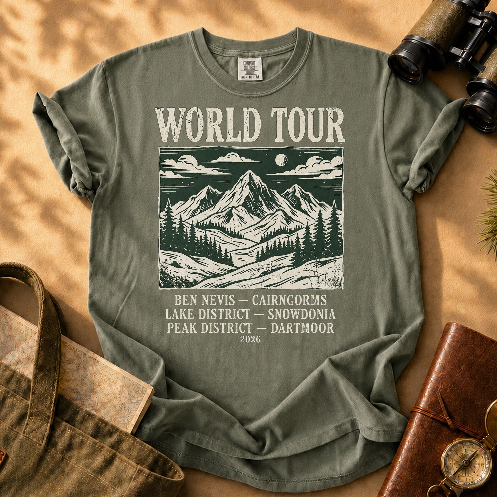 World Tour Mountain Tee - Sage
