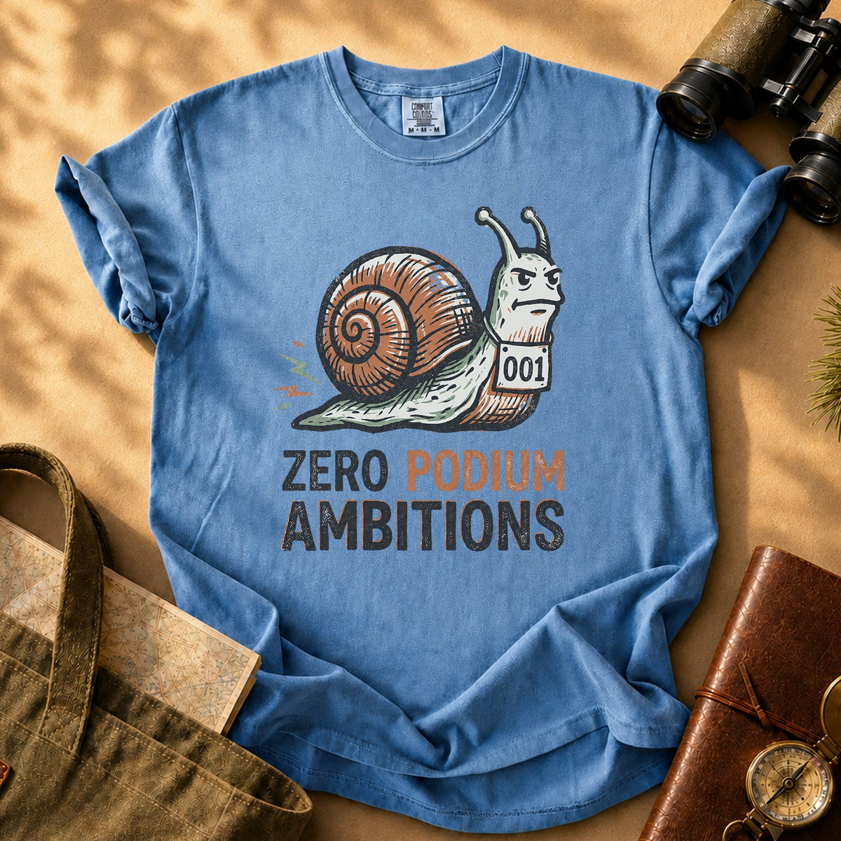 Zero Podium Ambitions Tee - Blue Jean